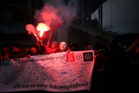 IG-Metall-Protest in Wolfsburg