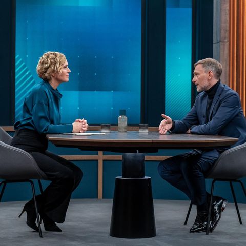Christian Lindner bei der ARD-Sendung "Miosga"