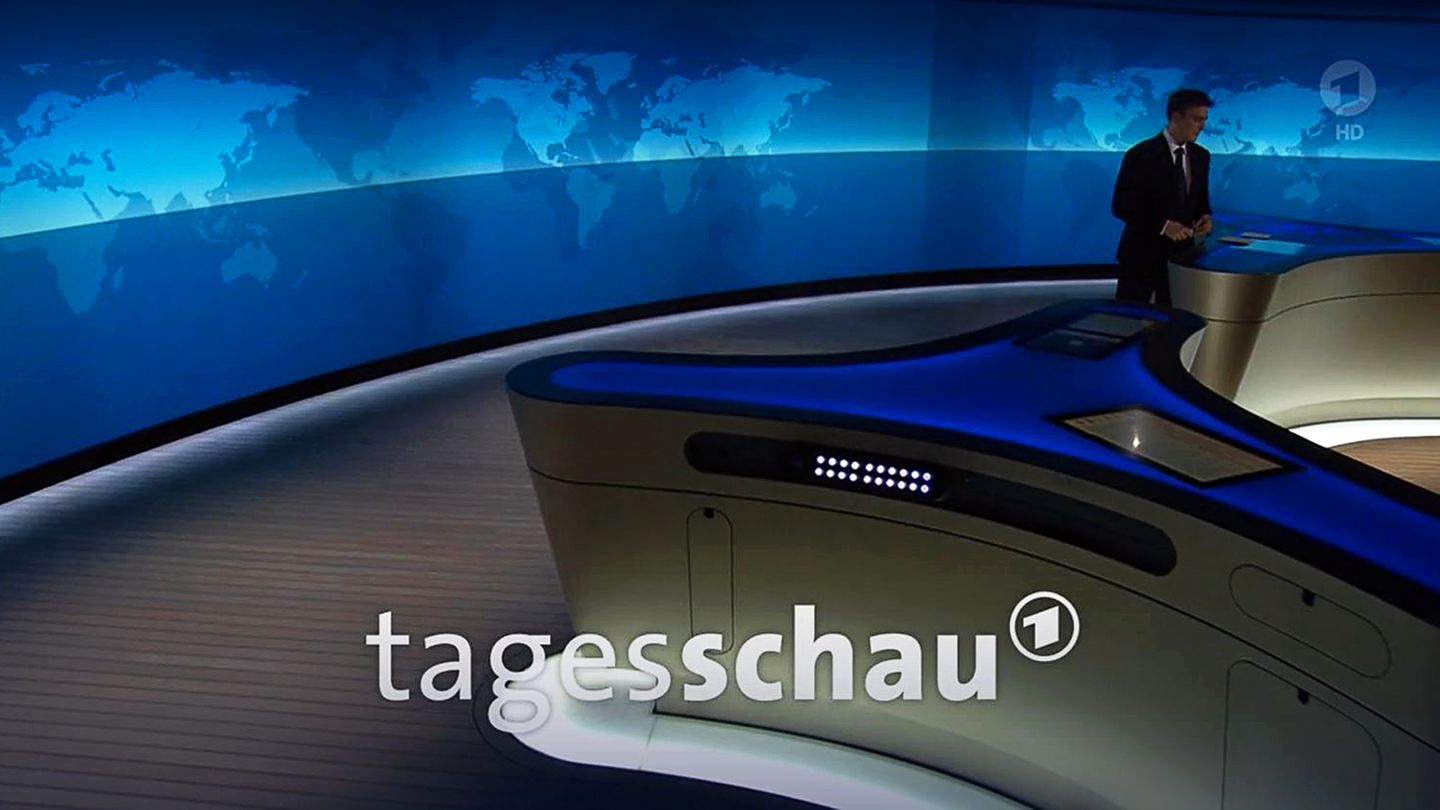 Blick ins Studio der "Tagesschau"