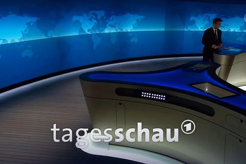 Blick ins Studio der "Tagesschau"