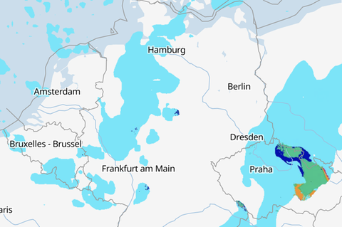 Wetterkarte für Montag – der erste Wintereinbruch könnte bald kommen
