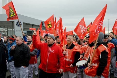 IG-Metall-Demonstration in Zwickau