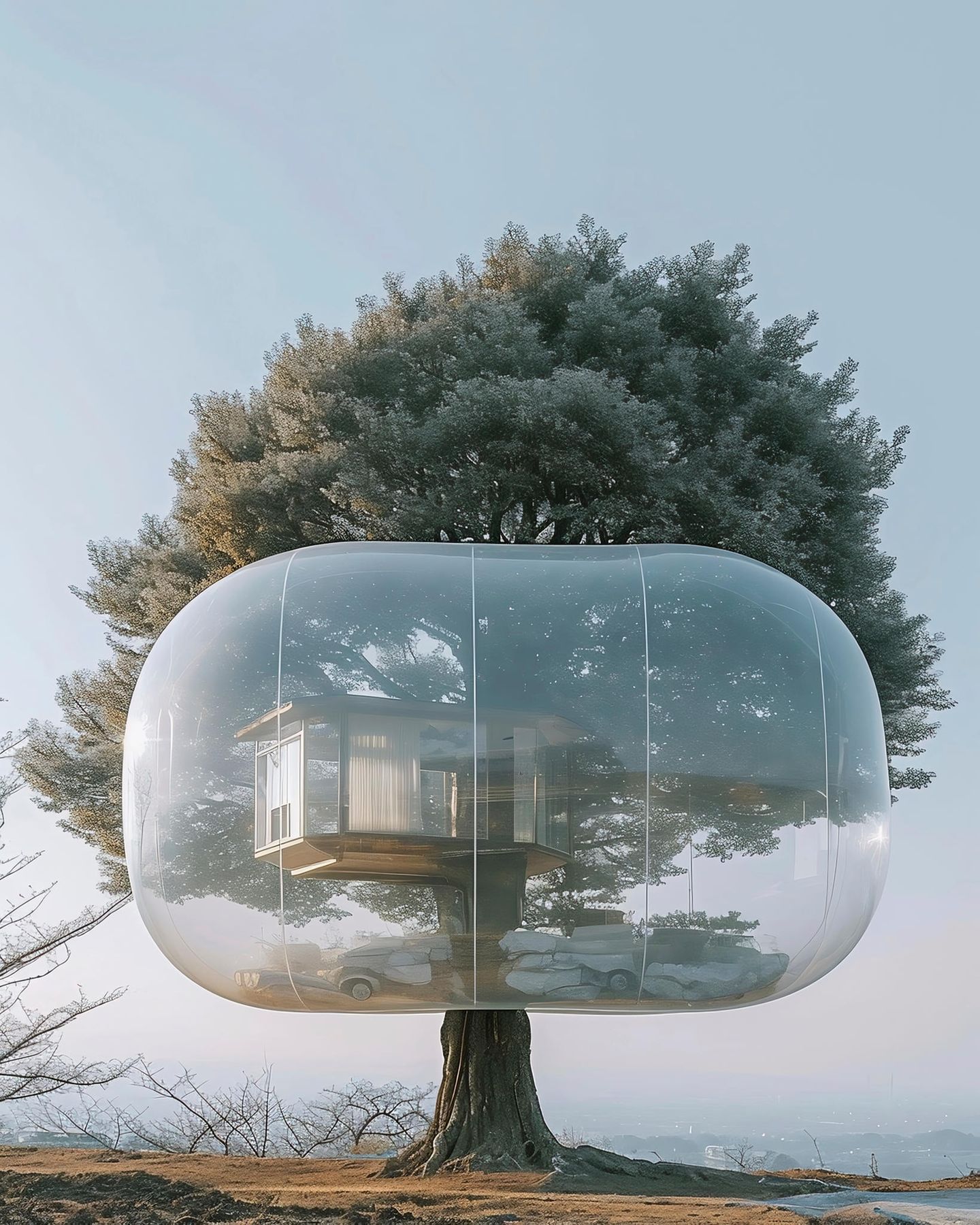 Ein modernes Baumhaus