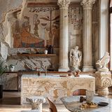 Eine Küche im Stil des antiken Griechenlands