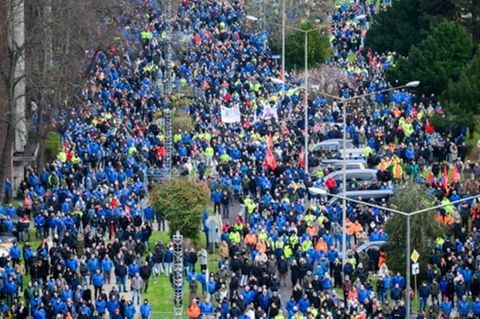 Warnstreik in Wolfsburg