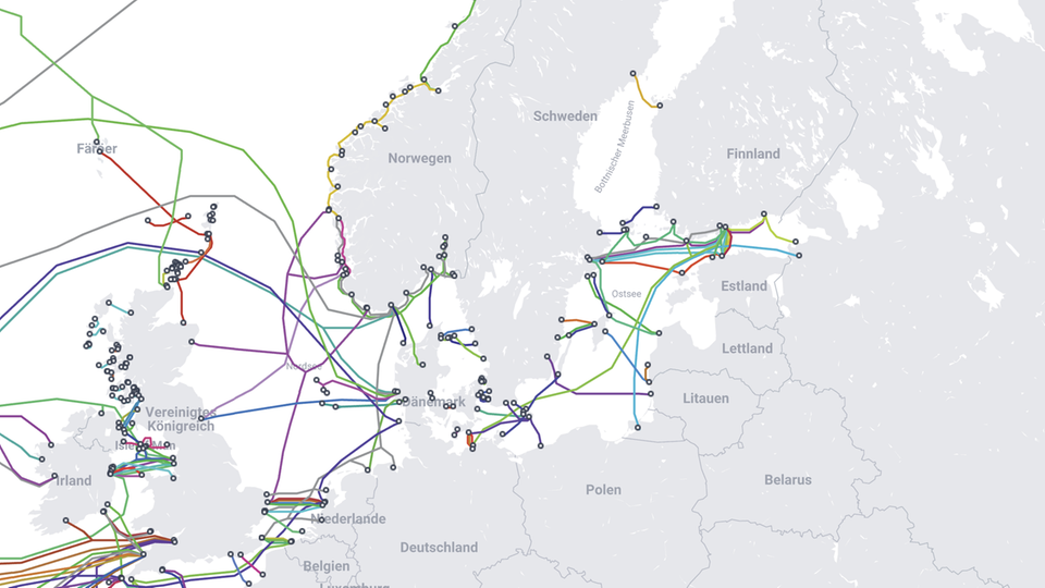 Untersee-Datenkabel in der Nord- und Ostsee Untersee-Datenkabel in der Nord- und Ostsee