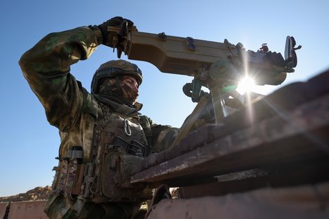 Ein russischer Soldat bei einer Übung: Trumps Friedensplan stehen die jüngsten Erfolge Putins entgegen
