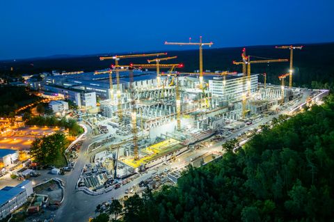 Baustelle des Infineon-Halbleiterwerks in Dresden