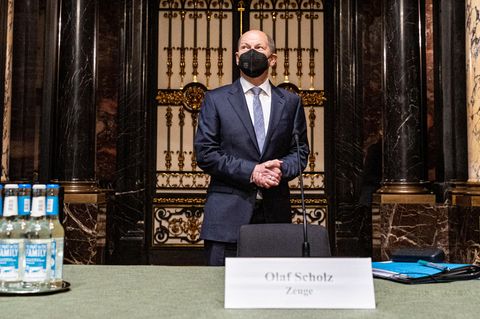 Olaf Scholz in Hamburg beim Untersuchungsausschuss