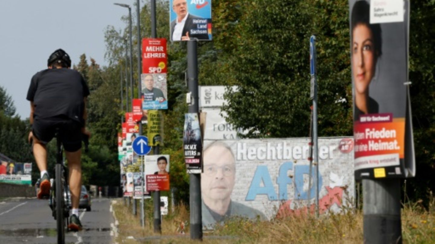 Wahlplakate am Straßenrand