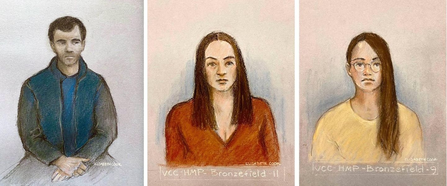 Bulgarischer Spionagering London Wirecard Der Spionagering, der für Jan Marsalek arbeitete: Die Bulgaren Tihomir Ivanchev, Katrin Ivanova und Vanya Gaberova sitzen im "Old Bailey" auf der Anklagebank