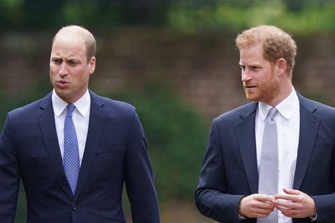 Prinz William und Prinz Harry, hier 2021 in London aufgenommen, richten separate Botschaften an die Preisträger des Diana-Awar