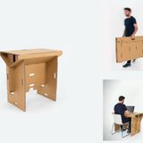 Der Refold Schreibtisch ist aus Pappe