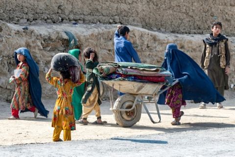 Straßenszene in der afghanischen Hauptstadt Kabul