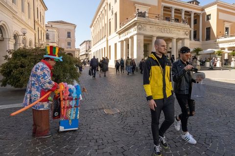 Touristen in Padua, Italien