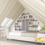 Schräge Sache: Regale und Kleiderschränke unterm Dach  Dachschrägen sind gemütlich, jedoch kniffelig zu Möblieren. Die üblichen rechteckigen Schränke und Regale verschenken viel Raum. Wenn es auf jeden Kubikmeter Stauraum ankommt, sind Regale mit Schrägen die Lösung. Anbieter wie "DeinSchrank.de" oder "Pickawood" bieten Online-Tools an, mit denen man sich sein passendes schräges Regal selbst zusammenstellen und anfertigen lassen kann. 