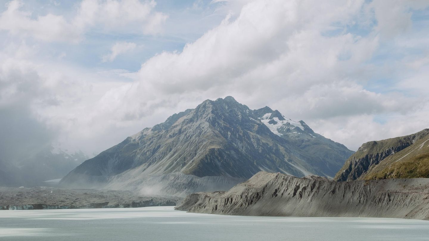 Blick auf den Mount Cook, den höchsten Blick von Neuseeland