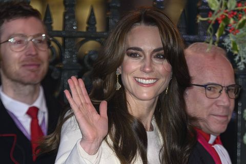 Prinzessin Kate teil Zeichnung für den Weihnachtsgottesdienst in der Westminster Abbey.