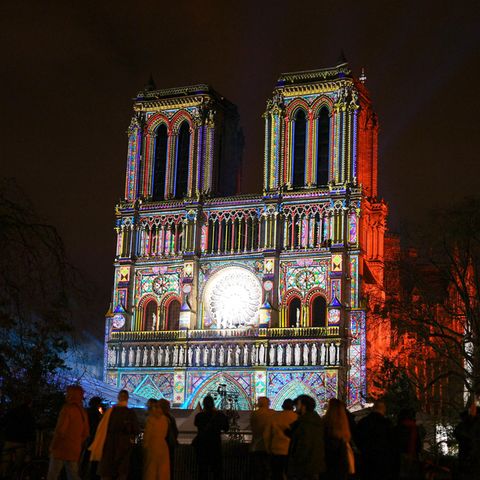 Notre-lady at night