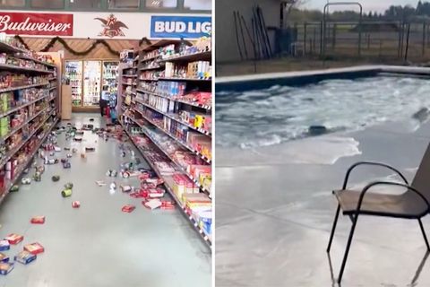 Häuser schwanken, Pools laufen über: Videos zeigen Erdbeben in Kalifornien