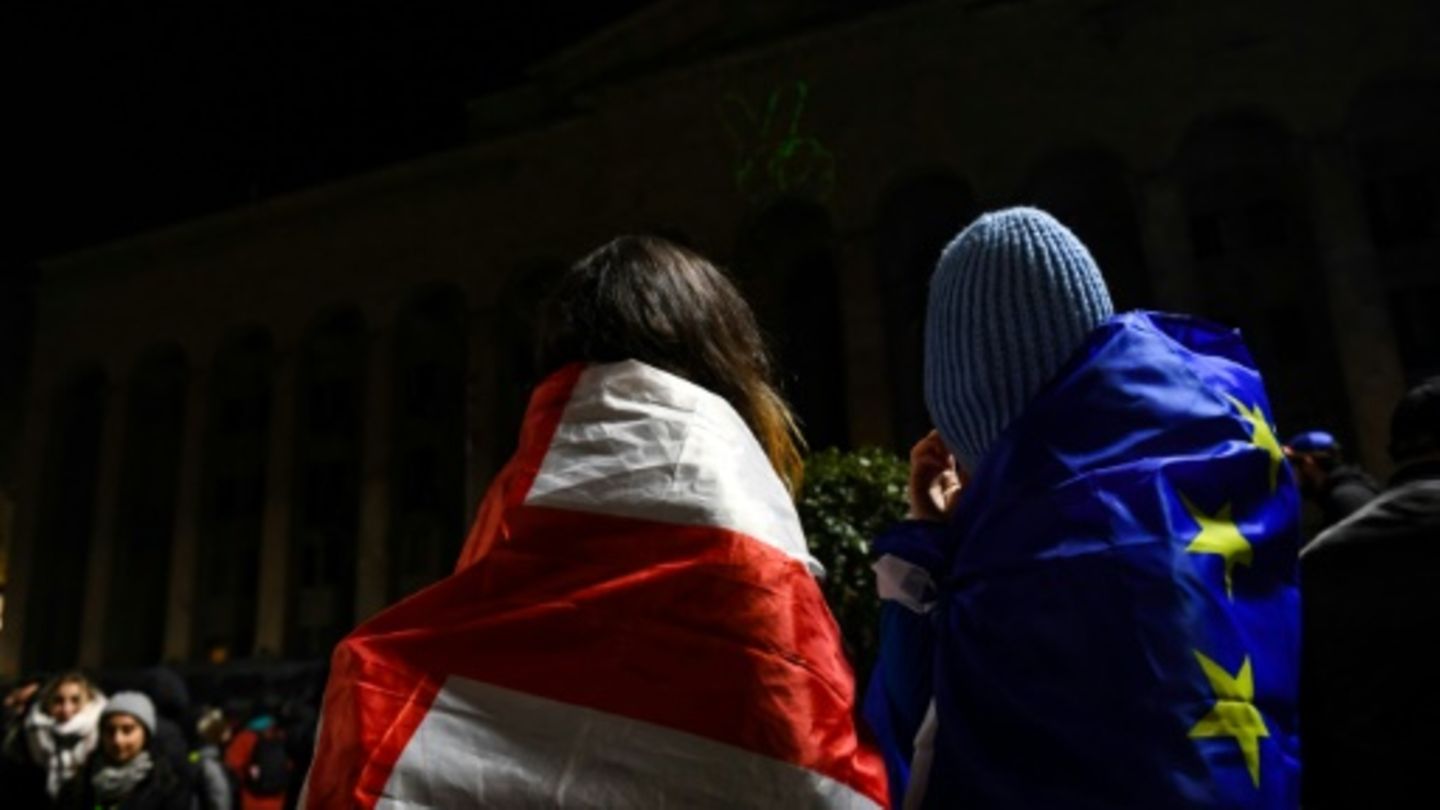 Regierungskritischer Protest in Tiflis