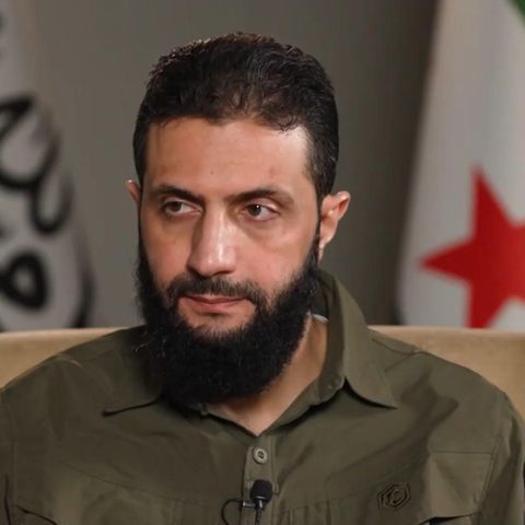 Abu Mohammed al-Julani in an interview with CNN