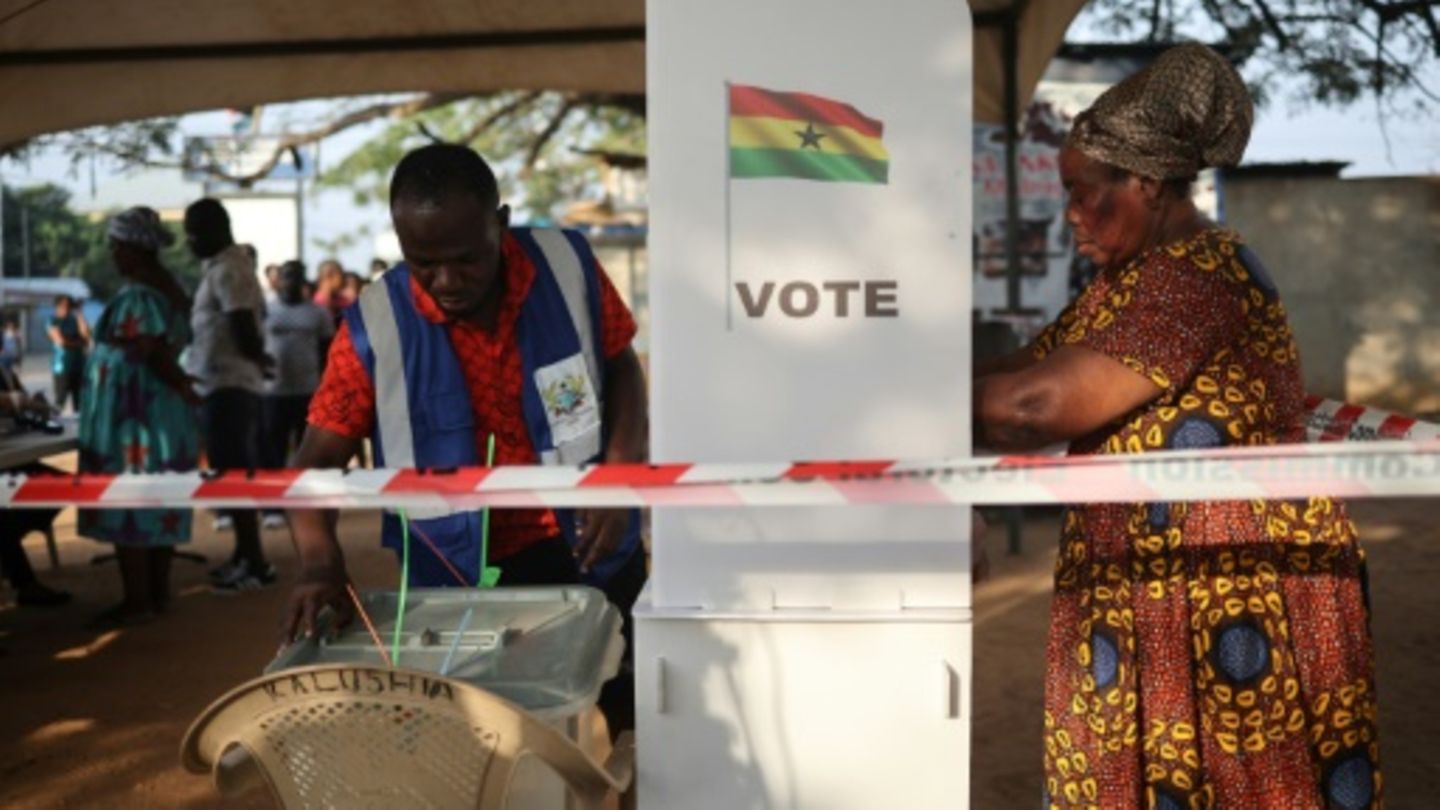 Wahllokal in Ghanas Hauptstadt Accra