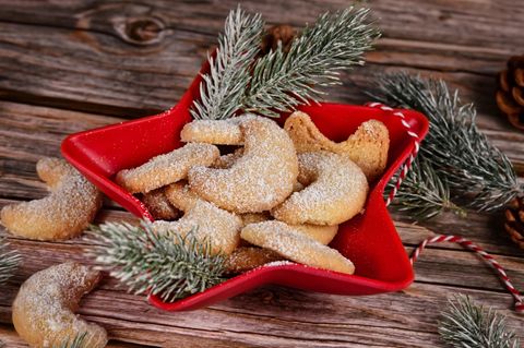Vanillekipferl angerichtet