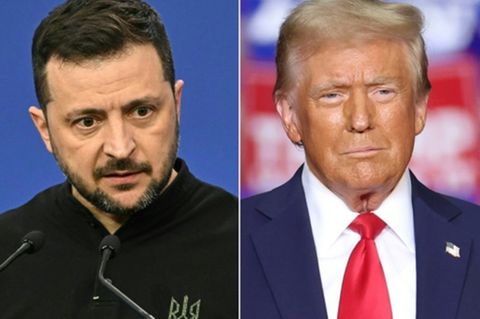 Wolodymyr Selenskyj (l.) und Donald Trump