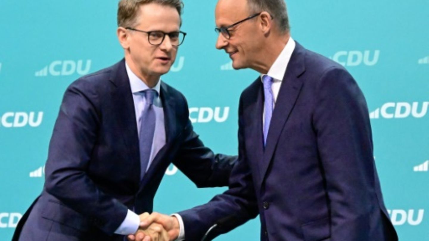 Carsten Linnemann (l.) und Friedrich Merz