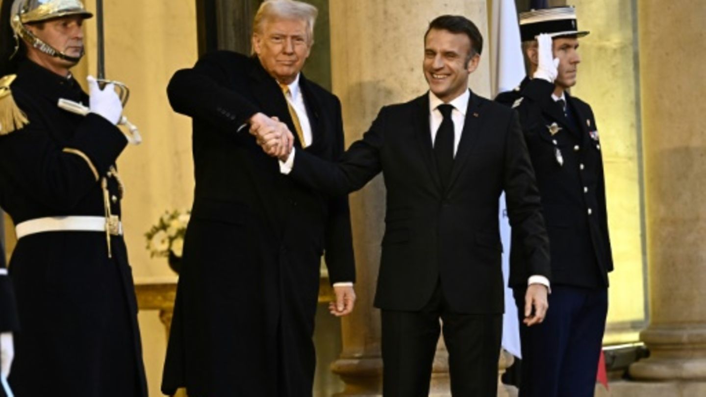 Trump und Macron im Elysée
