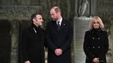 Besuch von jenseits des Kanals: Auch der britische Thronfolger Prinz William ließ sich an diesem feuchkalten Abend in Paris blicken 