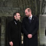 Besuch von jenseits des Kanals: Auch der britische Thronfolger Prinz William ließ sich an diesem feuchkalten Abend in Paris blicken 