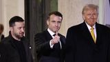 40 Staatsoberhäupter und (baldige) Regierungschefs erwiesen der Dame ihre Ehre. Doch meisten Blicke fingen natürlich der ukrainische Präsident Wolodymyr Selenskyj und der designierte US-Präsident Donald Trump