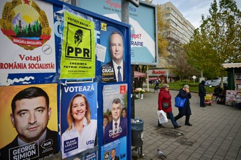 Wahlplakate in Bukarest