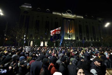 Elfter Tag von regierungskritischen Protesten in Tiflis