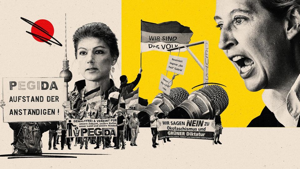 Collage: Populismus und Extremismus im Osten