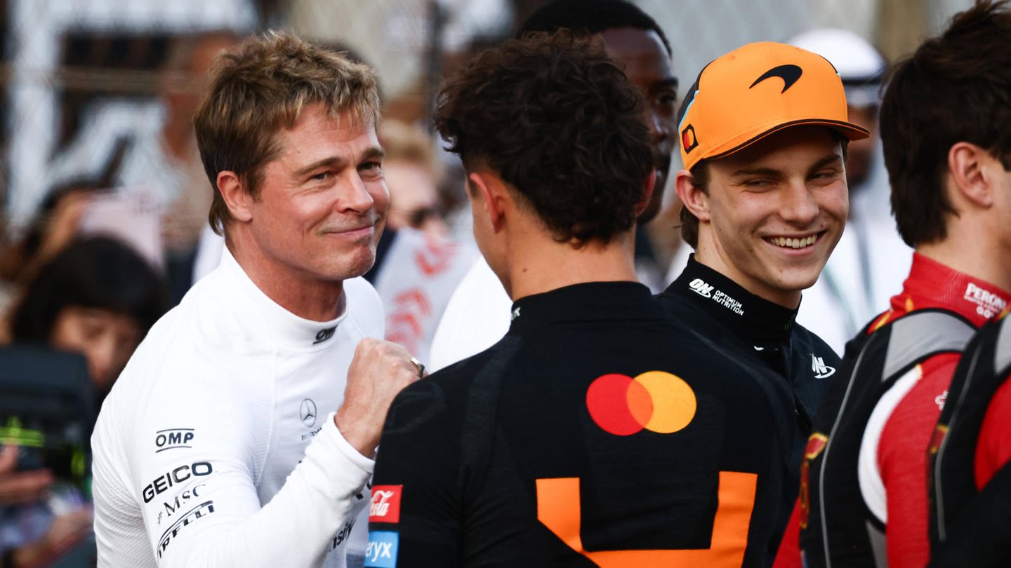 Brad Pitt mit Oscar Piastri
