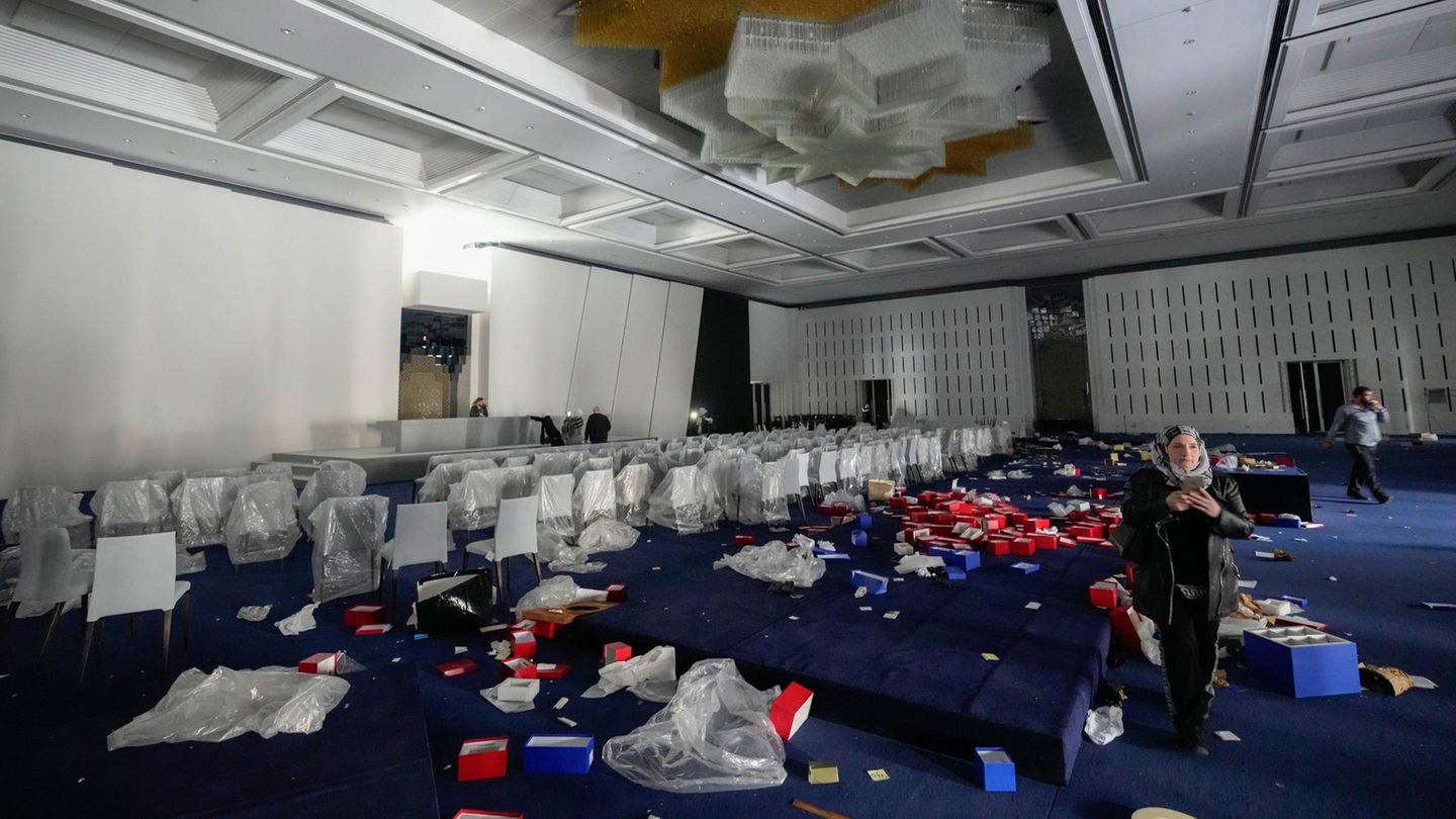 Ein Konferenzraum im Präsidentenpalast in Syrien