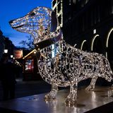 Dackel aus Lichterketten