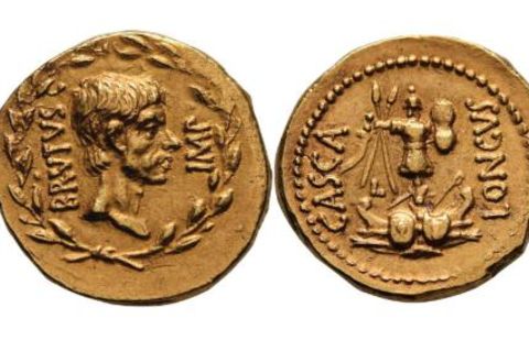 Seltene Brutus-Münze