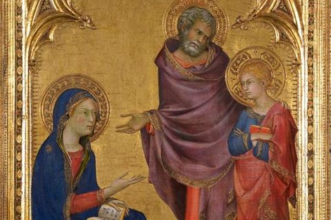 Maria, Josef und der zwölfjährige Jesus im Tempel