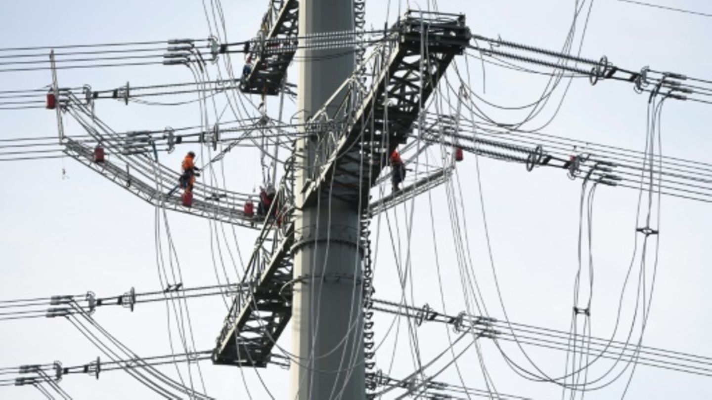 Arbeiten an Stromtrasse in Baden-Württemberg