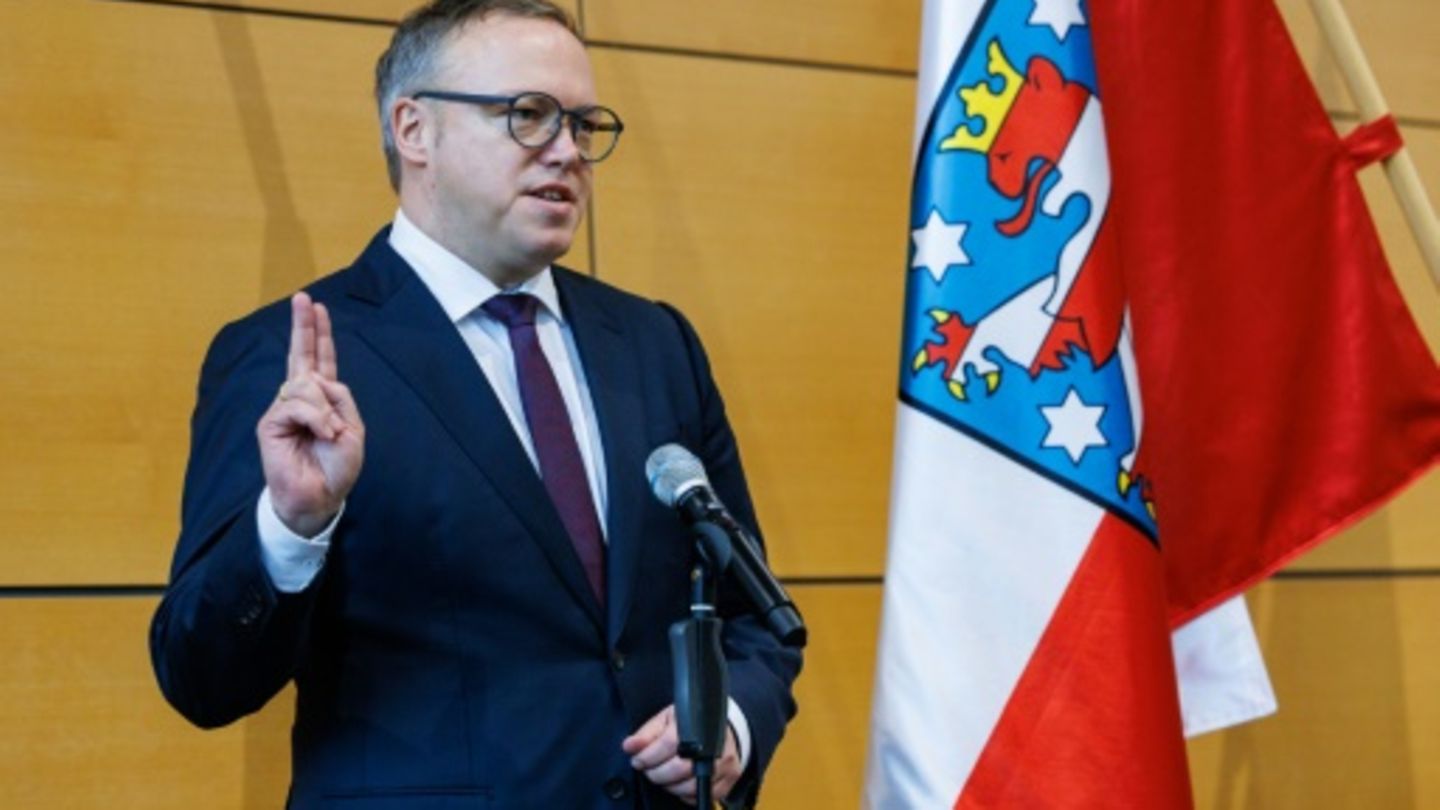 Mario Voigt bei Vereidigung