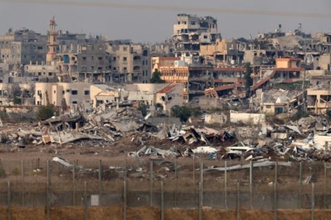 Zerstörte Gebäude im Gazastreifen