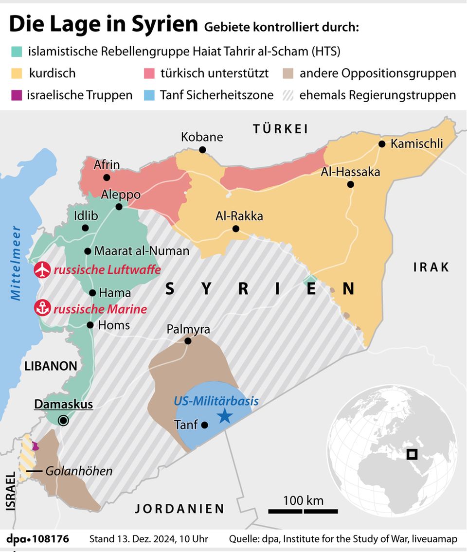 The situation in Syria – who controls which areas