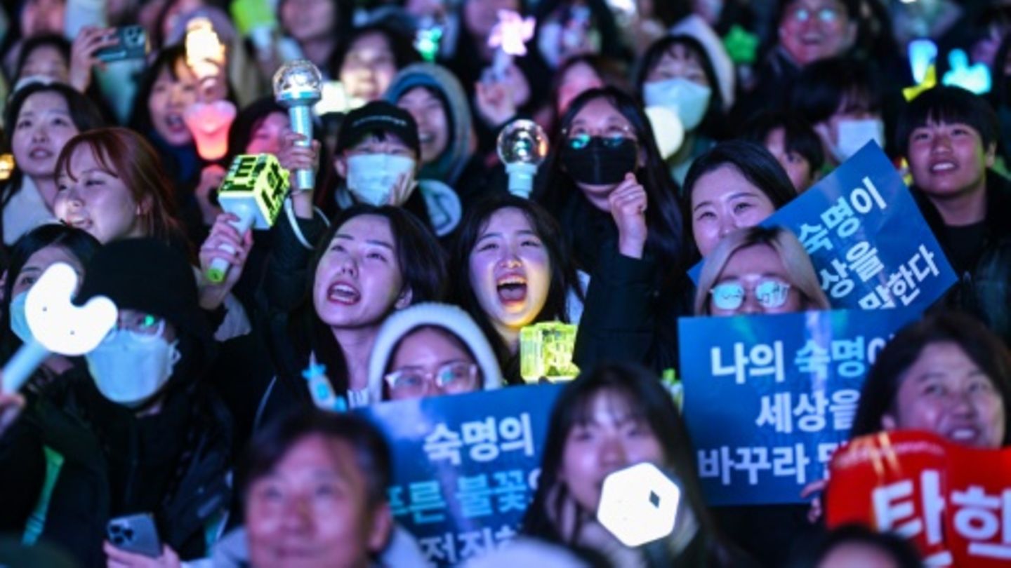 Demonstranten in Seoul