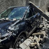 Dieses Auto in Labattoir dürfte wohl einen "wirtschaftlichen Totalschaden" erlitten haben