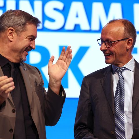 Election program: Markus Söder (left) and Friedrich Merz at the CSU party conference in October 2024