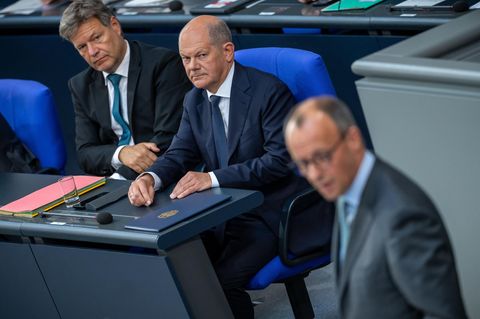 Kanzlerkandidaten der Grünen, SPD und der Union